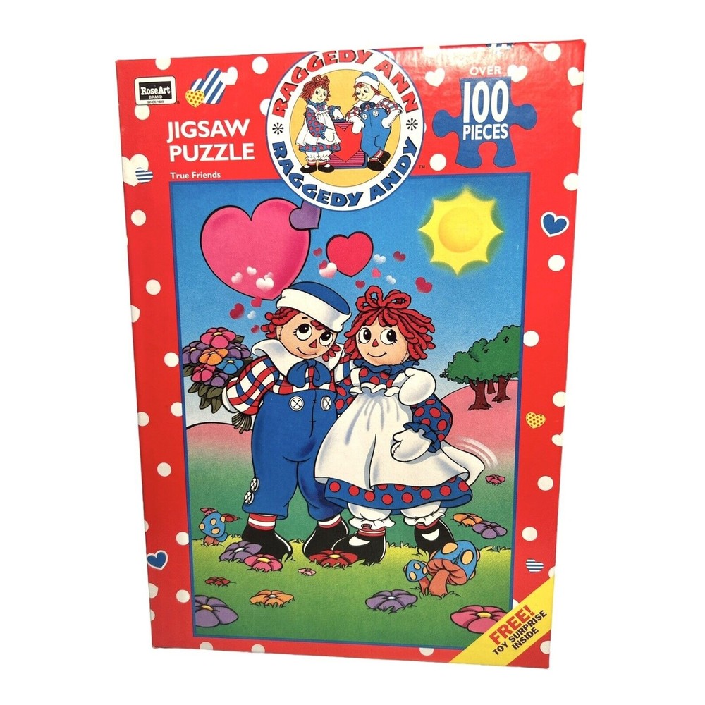 RoseArt Raggedy Ann And Andy True Friends 100 Piece Puzzle 1993 New Box Unopened